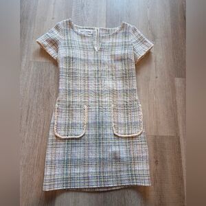 Sara  Campbell Tweed Plaid Dress NWOT Size 0